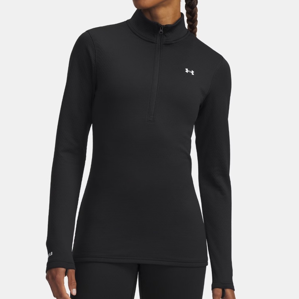 Under Armour Coldgear Base 4.0 Half Zip Jacket Top Black Size 2XL XXL